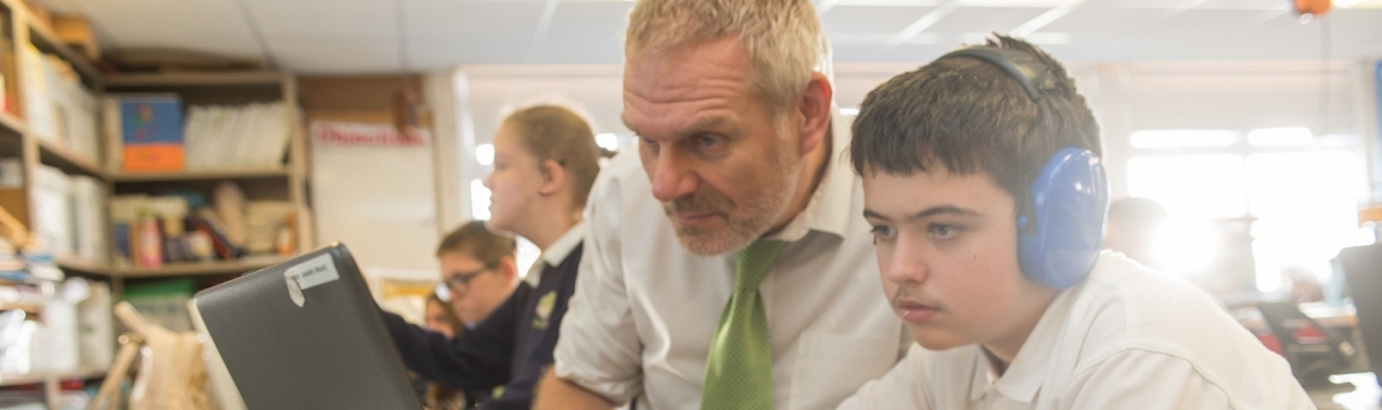 Pupils in a computing lesson at Elms Bank